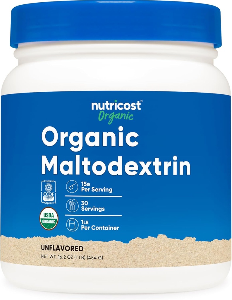 Nutricost Organic Maltodextrin Powder 1lb - Gluten Free, Non-GMO 2