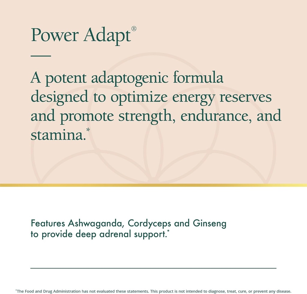 Natura Health Products Power Adapt Supplement - Deep Adrenal and Endocrine Support - Featuring Ashwagandha, Ginseng, Rhodiola Rosea Root Ext. and Cordyceps (60 Capsules) 3