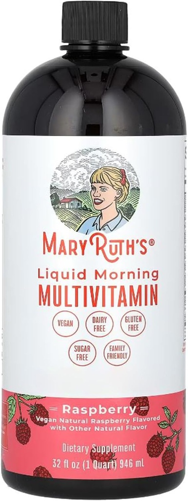 Multivitamin Multimineral for Women Men & Kids by MaryRuth's | No Added Sugar | Vegan Liquid Vitamins for Adults & Kids | Mens, Womens Multivitamin | Energy & Beauty Booster | Non-GMO | 32 Fl Oz 2