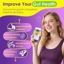 Fiber Gummies for Adults 8g (Inulin, Psyllium Husk, FOS More) with Probiotics, Green Tea Extract, Sugar Free Plant Based Fiber Supplement Blend for Digestive Health, Regularity, Non-GMO, Vegan, 120Cts 5