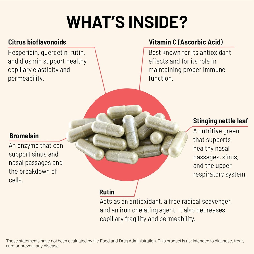 Mountain Peak Nutritionals Aller G Plus - Respiratory, Sinus, & Seasonal Allergy Support - w/Bromelain & Stinging Nettle - Promotes Healthy Immune Function (90 Vegetarian Capsules) 5