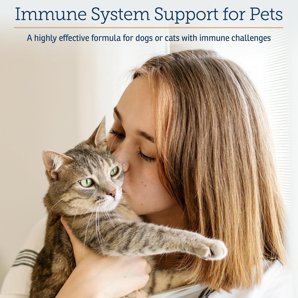 Rx Vitamins Liquid Immuno Dog and Cat Immune Support - L-Lysine for Cats - Reishi Mushroom Supplement for Dogs - Feline & Canine Immune System Support - Bacon Flavor - 4 oz 6