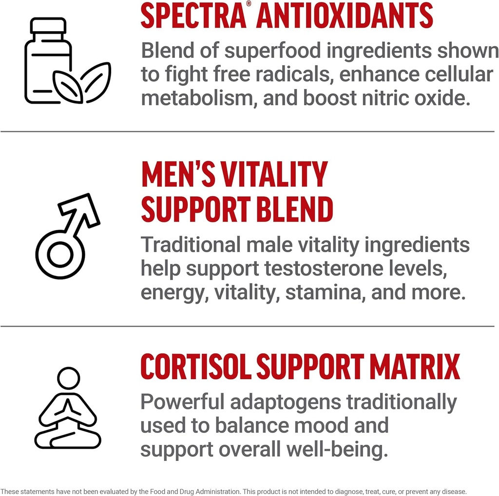 FORCE FACTOR Test X180 Multivitamin, Testosterone Booster Supplement for Men, Support Muscle, Strength, Performance & Vitality, 50+ Nutrients for Men’s Health & All 13 Essential Vitamins, 120 Tablets 6