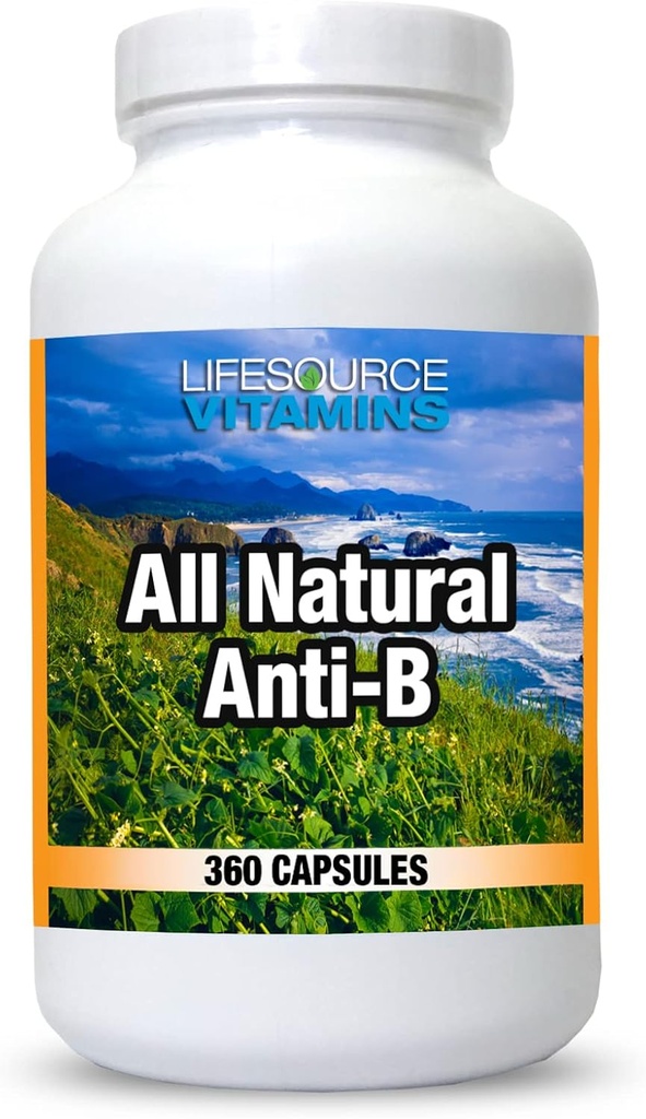 LifeSource Vitamins All Natural Anti-B for Immune Support, 14 All Natural Ingredient with Echinacea & Garlic Extract, 360 Immune Defense Capsules 2