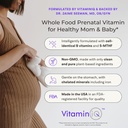 Whole Food Prenatal Vitamins (120 Capsules) Natural Support for Maternal and Fetal Health, Prenatal Multivitamin for Women with Choline, B Vitamins and More, Vegan, No Soy, Gluten or Dairy 3
