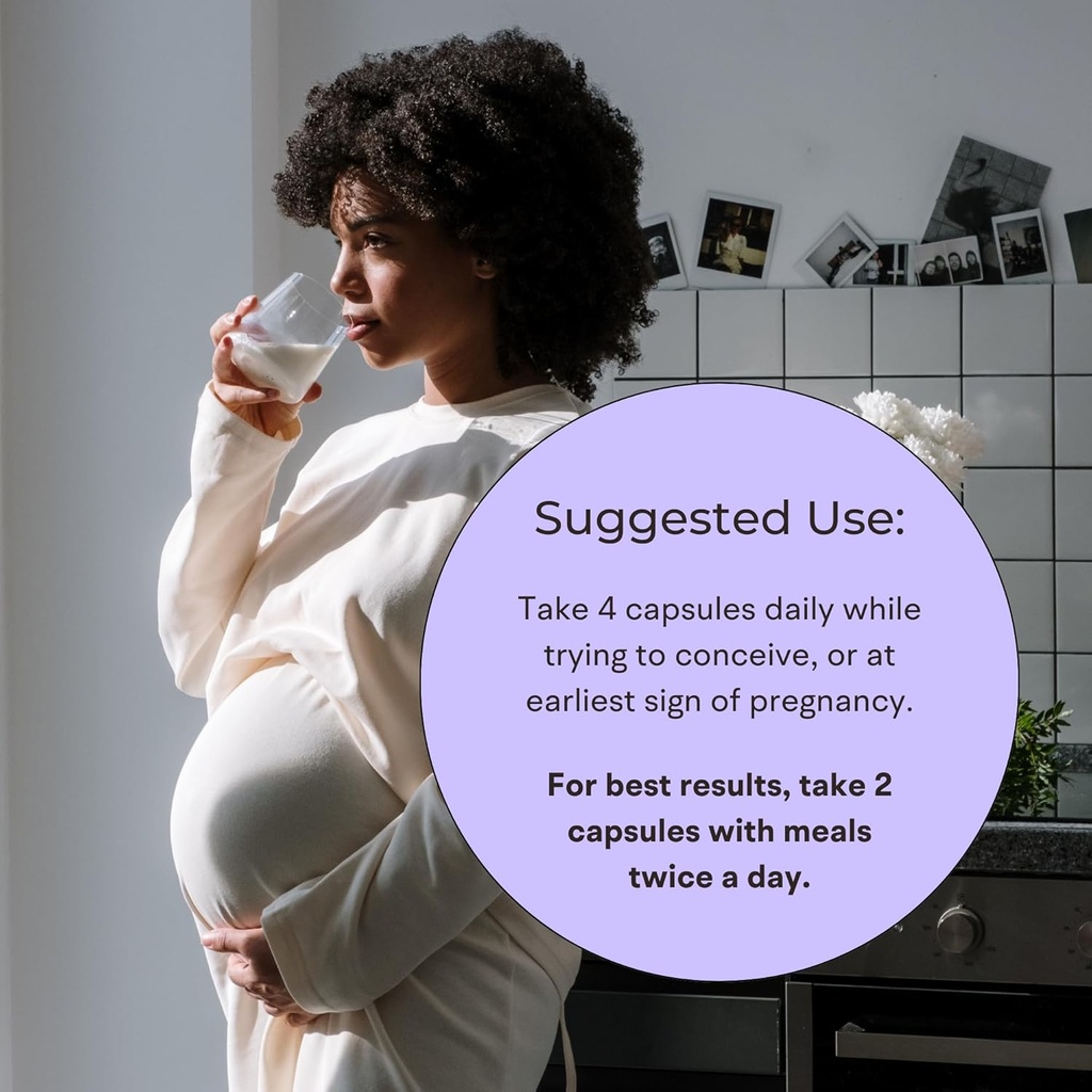 Whole Food Prenatal Vitamins (120 Capsules) Natural Support for Maternal and Fetal Health, Prenatal Multivitamin for Women with Choline, B Vitamins and More, Vegan, No Soy, Gluten or Dairy 5