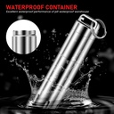 TISUR Titanium Small Pill Holder Keychain, Portable Pill Case Waterproof Pocket Pill Box Container Carrier to Hold Pills, Vitamins, Fish Oil, Supplements 5