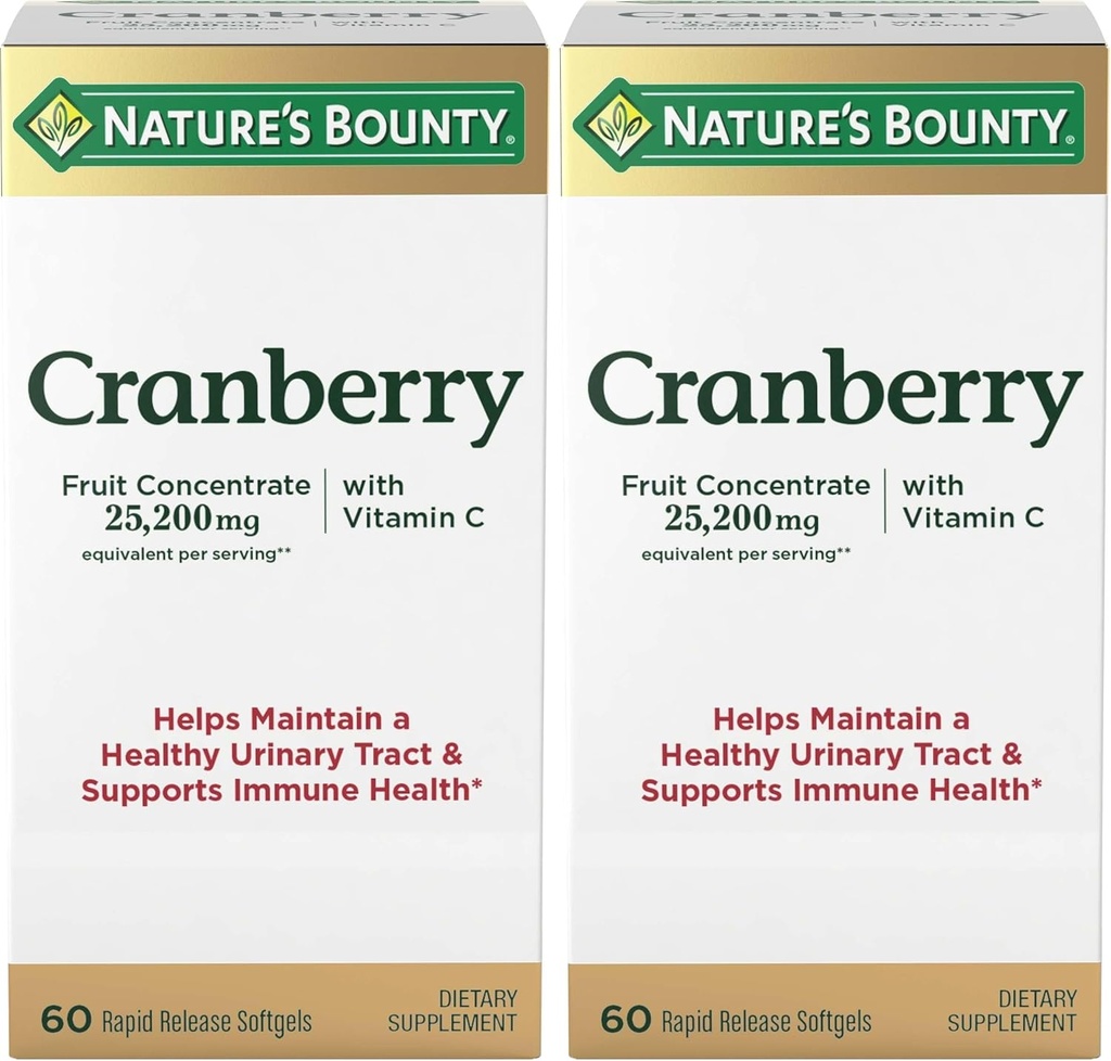 Nature's Bounty Cranberry Dietary Supplement 60 Soft Gels (Pack of 5) 6