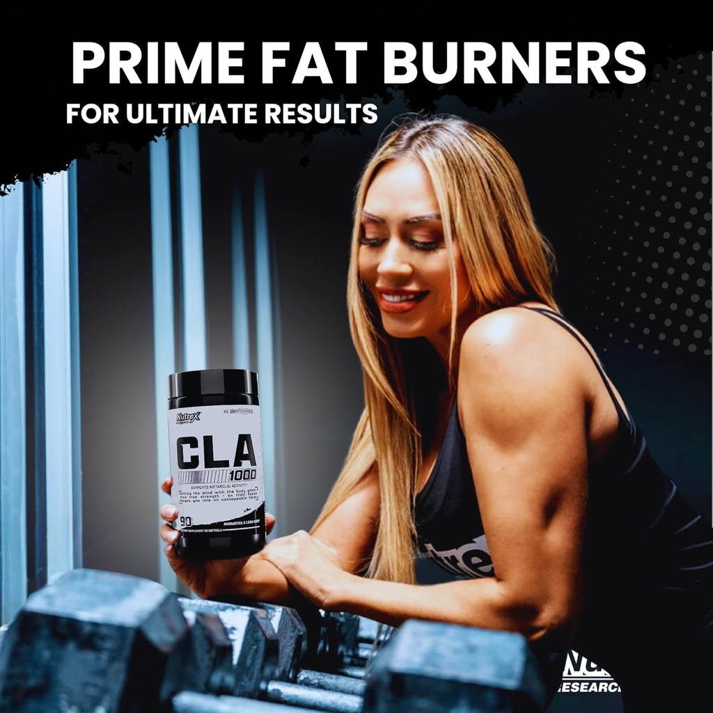 Nutrex CLA 90 Soft Gels - 1000mg Conjugated Linoleic Acid Active Blend from Safflower Oil - Stimulant-Free Metabolism Booster Pills for Weight Loss 5