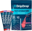 DripDrop Hydration Packets - Juicy Variety Pack - Single Serve Electrolytes Powder Drink Mix - Grape, Fruit Punch, Strawberry Lemonade, Cherry - Non-GMO, Gluten Free, Vegan - 16 Sticks 2