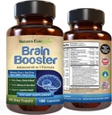 Brain Booster 40-in-1 Formula Supplement for Focus, Memory, Clarity, Energy | for Men & Women, Cognitive Function Nootropic Support with DMAE, Brain Health Formula | (180 Capsules - 90 Day Supply) 2