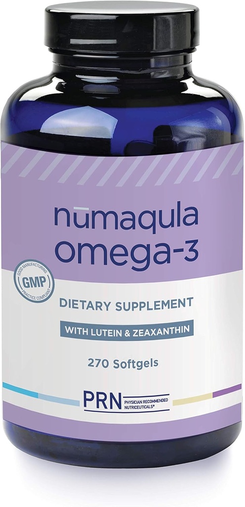PRN nūmaqula Omega 3 Supplement - 270 Softgels, 90-Day Supply - Re-Esterified Omega 3 Triglyceride Form with Lutein & Zeaxanthin - 1400mg DHA & 400mg EPA for Macular & Retinal Support 2