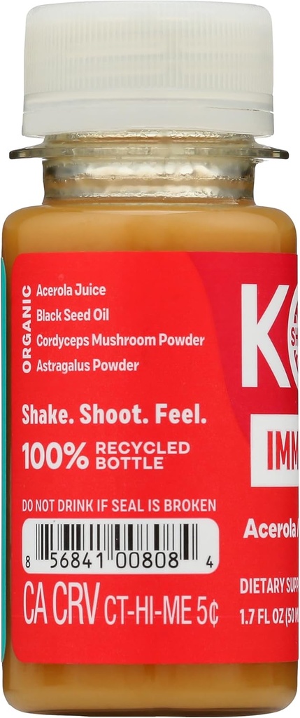 Kor Shot Acerola Ginger and Cordyceps Shot - 1.7 Fl Oz - Immune Plus - Immune System Booster - 533% DV Vitamin C - USDA Certified Organic - Dietary Supplement 6
