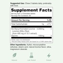 Chewable Ultra-Pure DGL Licorice Tablets 4000 mg – Stomach, Gut & Intestinal Relief – Natural Acid Reflux Formula – 10:1 Deglycyrrhizinated Licorice Root Extract – 120 Chewables 6