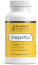 Researched Nutritionals Omega-3 Plus Fish Oil - EPA DHA Omega 3 Supplement to Support Cardiovascular & Brain Health - Molecularly Distilled for Purity & Safety (60 Softgels) 2