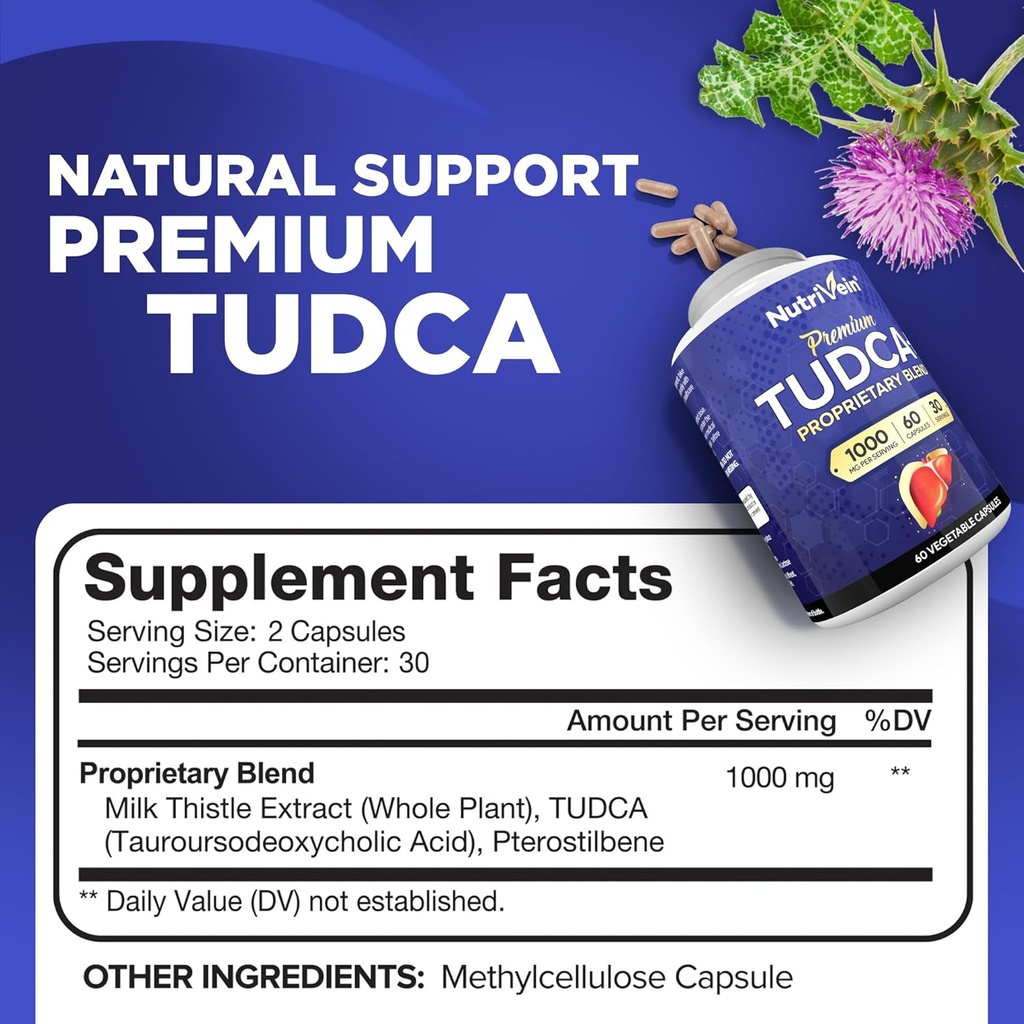 Nutrivein Premium TUDCA and DIM Supplement Bundle: High-Absorption TUDCA Supplement and DIM for Detox, Balance, and Well-Being 4
