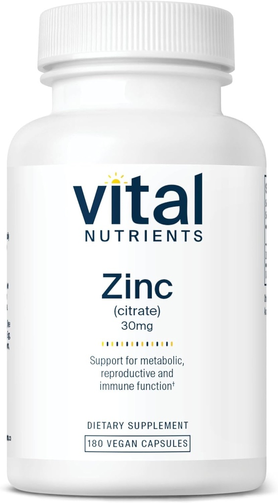 Vital Nutrients Zinc Citrate 30mg | Easily Absorbed Immune Support Supplement* | Vegan Zinc Supplement | Gluten, Dairy, Soy Free | Non-GMO | 30mg | 180 Capsules 2