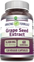 Amazing Formulas Grape Seed 800 Mg Extract (20:1) | 16000 Mg Equivalent | Veggie Capsules | Non-GMO | Gluten-Free | Made in USA (240 Count) 2