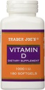 Trader Joe's Vitamin D-3 1000iu, 180softgels 2