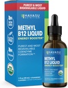USDA Organic Vitamin B12 Liquid Drops - Methylcobalamin for Enhanced Energy and Nervous System Support - 30 Servings - Highly Bioavailable for Absorption - Non-GMO, Vegan, Strawberry Flavor, 1 Fl Oz 2