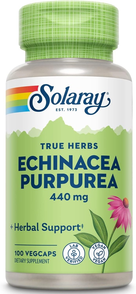 SOLARAY Echinacea Purpurea Root 440 mg | Healthy Immune & Respiratory Function Support | 100 VegCaps 2