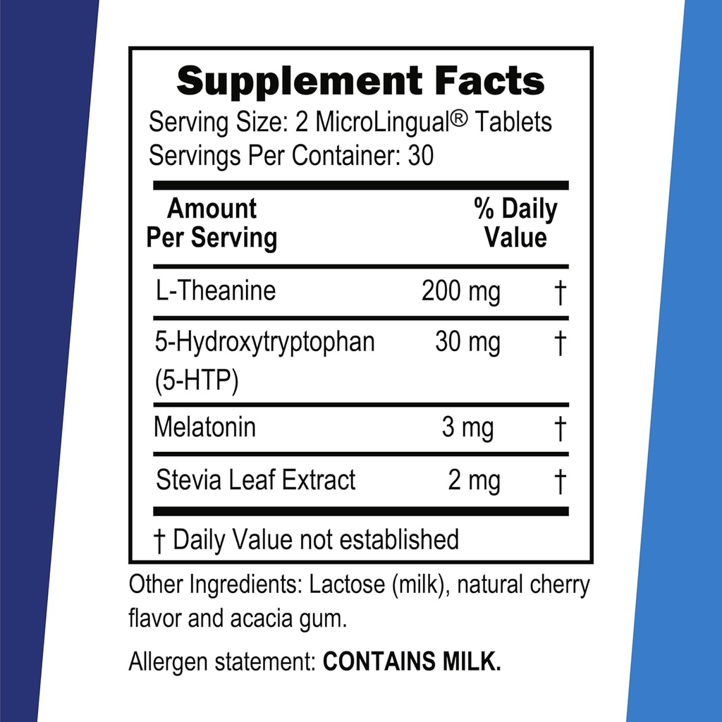 Superior Source Calming Formula, L-Theanine, Melatonin, Under The Tongue Quick Dissolve MicroLingual Tablets, 60 Ct, 5-HTP for Enhanced Serotonin Conversion, Sleep Support, Non-GMO 4