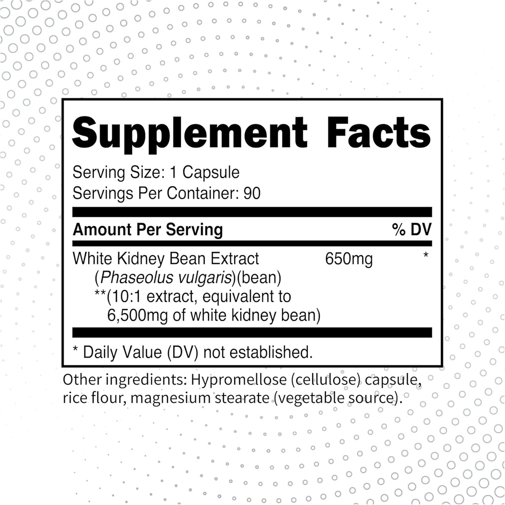 Type Zero Clean White Kidney Bean Capsules (6,500 MG Equivalent Per Serving, 90 Count) - Non-GMO, Gluten Free 4