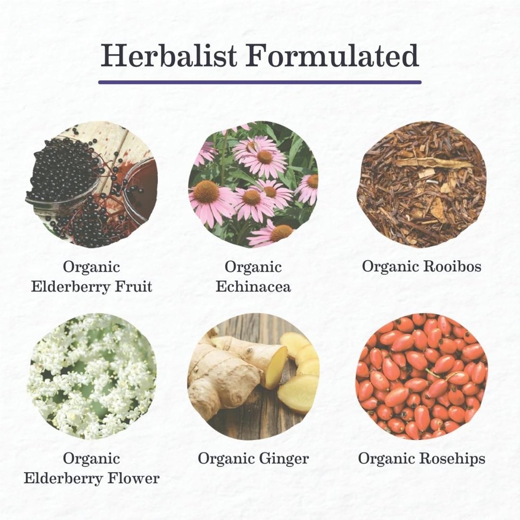 Earth Mama Organic Elderberry Immune Tea + Organic Throat Smoothie™ Tea for Wellness Support | Safe for Breastfeeding, Pregnancy and Kids, 16 Count (Pack of 2) 4