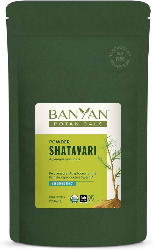 Banyan Botanicals Shatavari Powder – Organic Asparagus Racemosus Root Powder – Rejuvenating Adaptogen Tonic That Supports a Healthy Reproductive System* – 1/2 lb. – Non-GMO Sustainably Sourced Vegan 2