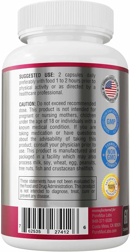 Female Libido Formula, Advanced Virility Supplement for Women with Epimedium Horny Goat Weed, Maca, Tribulus, Ginseng for Desire, Energy, Non-GMO, 60 Capsules 5