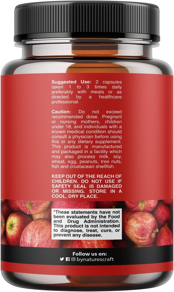 Cleansing Apple Cider Vinegar Capsules - ACV Cleanse and Detox Pills for Gut and Digestive Health with Slimming Cayenne - Extra Strength ACV Capsules for Gut Cleanse and Full Body Detox (30 Servings) 3