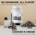 RAW Whey Isolate Protein Powder, Cookies N Cream - 100% Grass-Fed Sports Nutrition Protein Powder for Muscle Growth & Recovery - Low-Fat, Low Carb, Naturally Flavored & Sweetened - 25 Servings 4