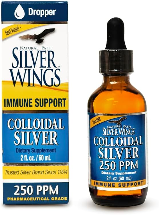 Natural Path Silver Wings Colloidal Silver Liquid - Enhanced Immune Support Supplement - 250ppm (1250mcg) - 2oz Dropper 2
