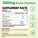Colostrum Gummies 2000mg, Organic Bovine Colostrum Supplement for Muscle Growth, Energy Boost, Gut Health, Hair, Gluten Free, Calostro Bovino para Adultos Organico, 60 Count 3