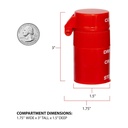 EZY DOSE 3 Compartment Pill Crusher, Cutter and Grinder, Daily Usage, Safely Cut Pills, Vitamins, Tablets, Accurate and Easy Cutting, Stainless Steel Blade, Removable Drinking Cup, Red, BPA Free 3