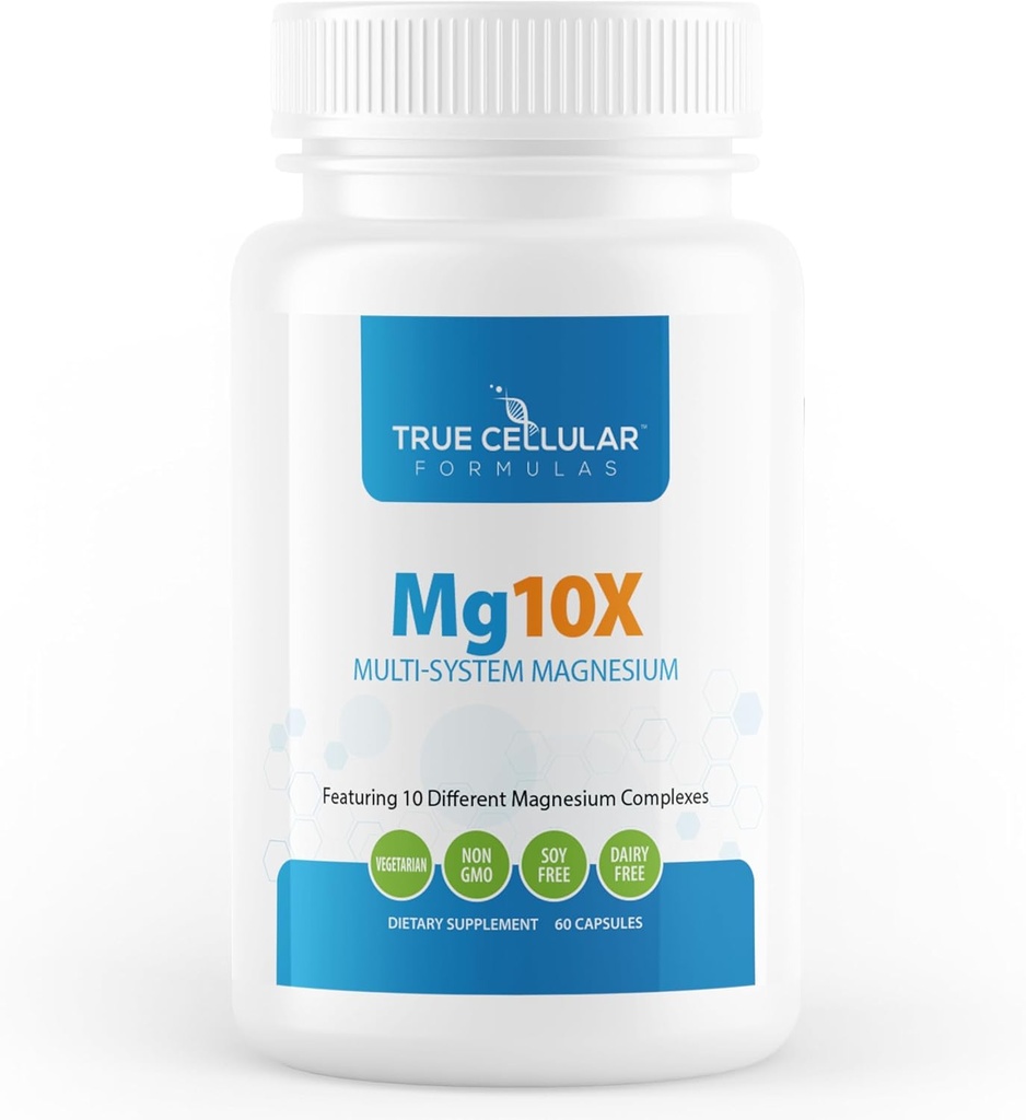 Mg10X Multi-System Magnesium | Supplement to Support Sleep - 60 Capsules | Enhanced Sleep, Immune System & Metabolic Support | Includes Magnesium Glycinate, Citrate and More 2