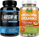 Max Strength Nitric Oxide Booster Bundle – L-Arginine & Liposomal Vitamin C, With L Citrulline, Ascorbyl Palmitate, Natural Absorb Boost Formula To Support Exercise Energy, Immune Health, Slim Look 2