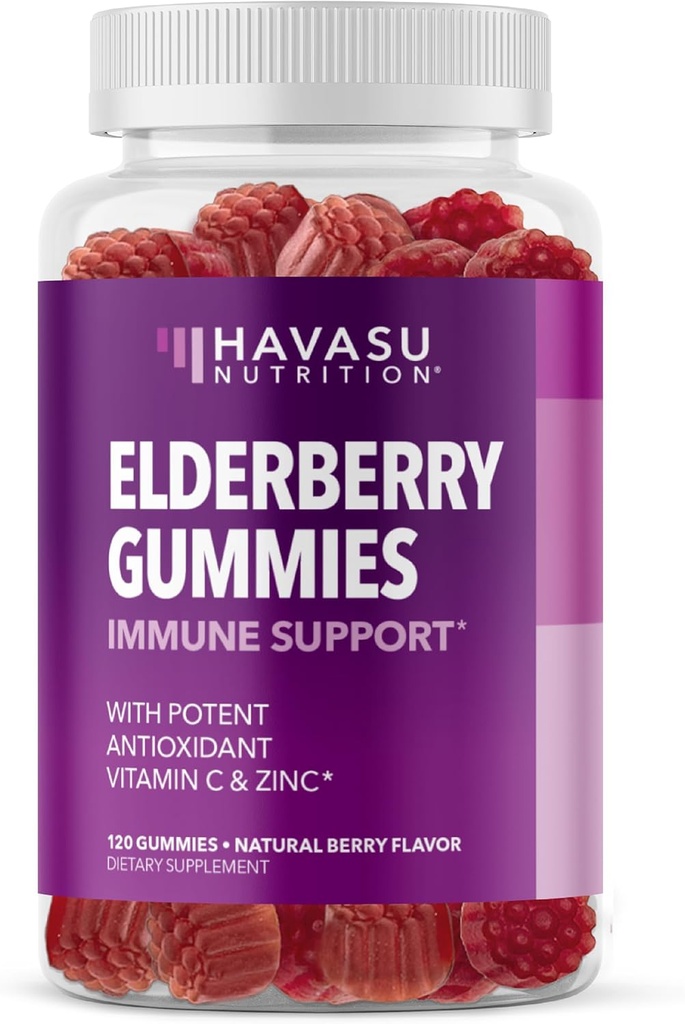 Sambucus Elderberry Gummies for Adults - Immune Support Supplement with Vitamin C and Zinc - Enhanced Formula for Daily Defense - 120 Count, 2 Month Supply, Berry Flavor - Convenient Wellness 2