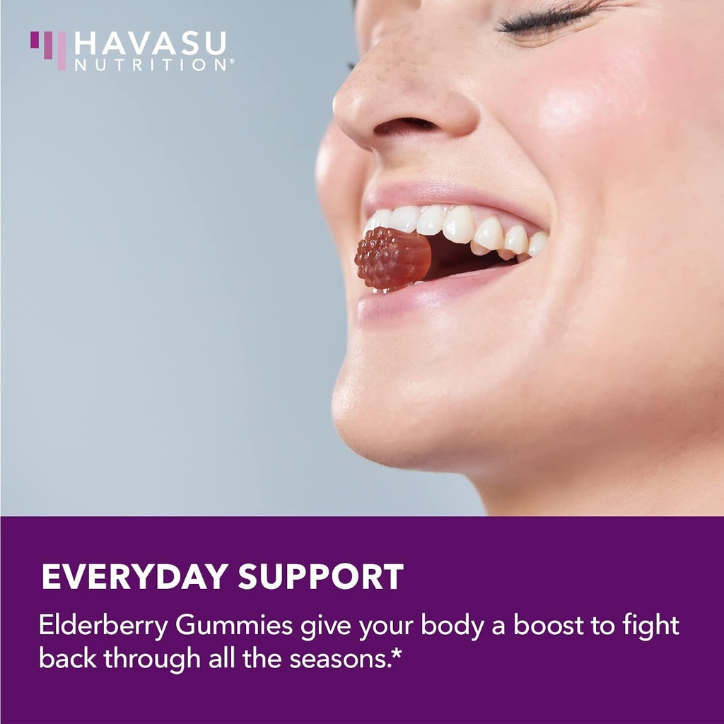 Sambucus Elderberry Gummies for Adults - Immune Support Supplement with Vitamin C and Zinc - Enhanced Formula for Daily Defense - 120 Count, 2 Month Supply, Berry Flavor - Convenient Wellness 5