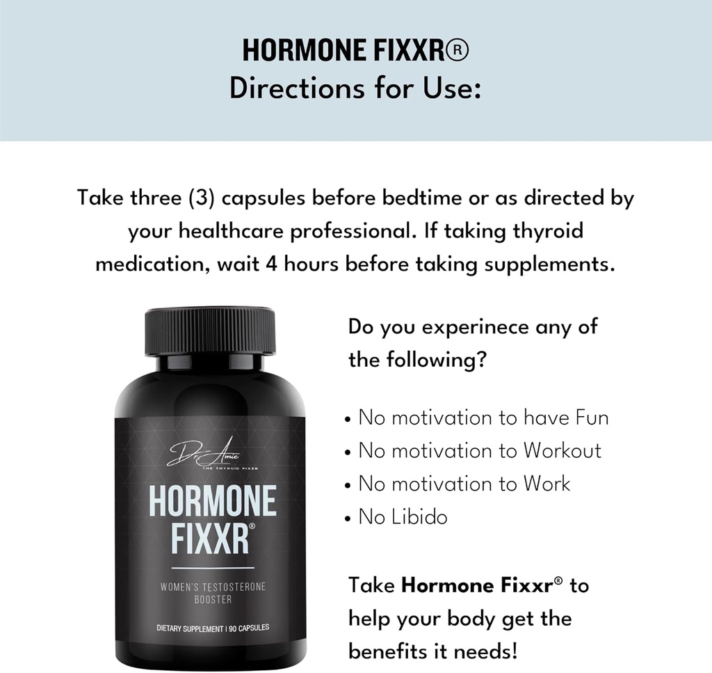 Hormone Support by Dr. Amie | Women's Testosterone Booster | 30 Day Supply, 90 Capsules 6