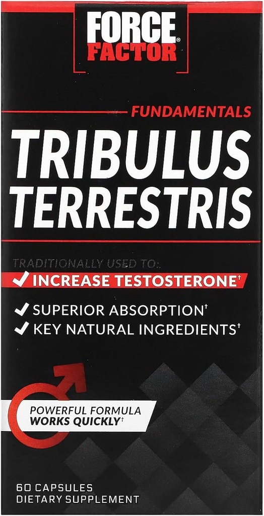 Force Factor Tribulus Terrestris for Men, Testosterone Booster and Male Vitality Supplement, Tribulus Extract and Natural Ingredients for Superior Absorption, Fundamental Series, 1000mg, 60 Capsules 2