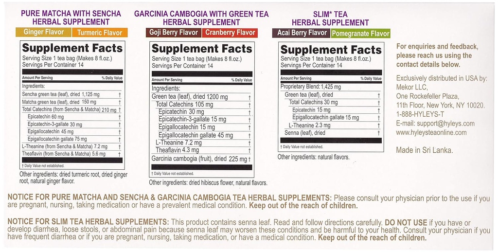 Hyleys 14 Day Weight Loss Tea and Slim Tea 5 Flavor Assortment 3