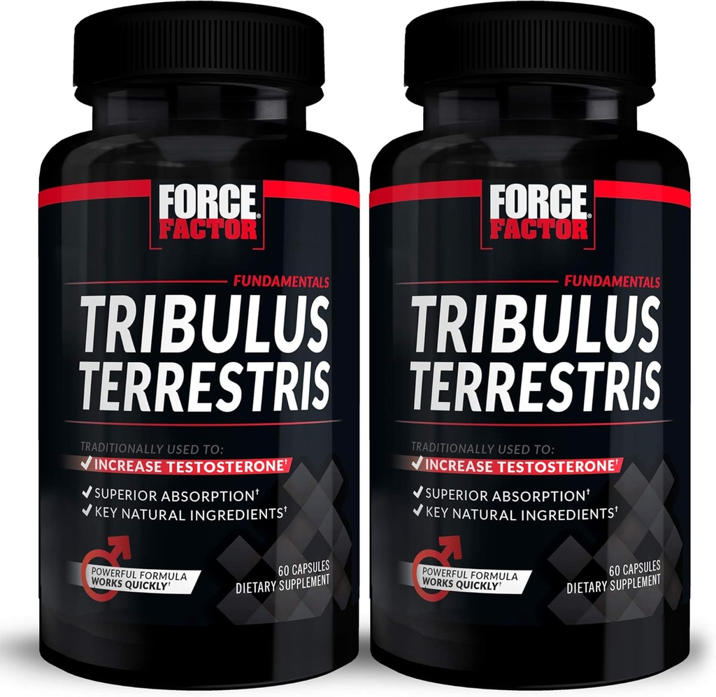 Force Factor Tribulus Terrestris for Men, Testosterone Booster and Male Vitality Supplement, Tribulus Extract and Natural Ingredients for Superior Absorption, Fundamental Series, 1000mg, 60 Capsules 6