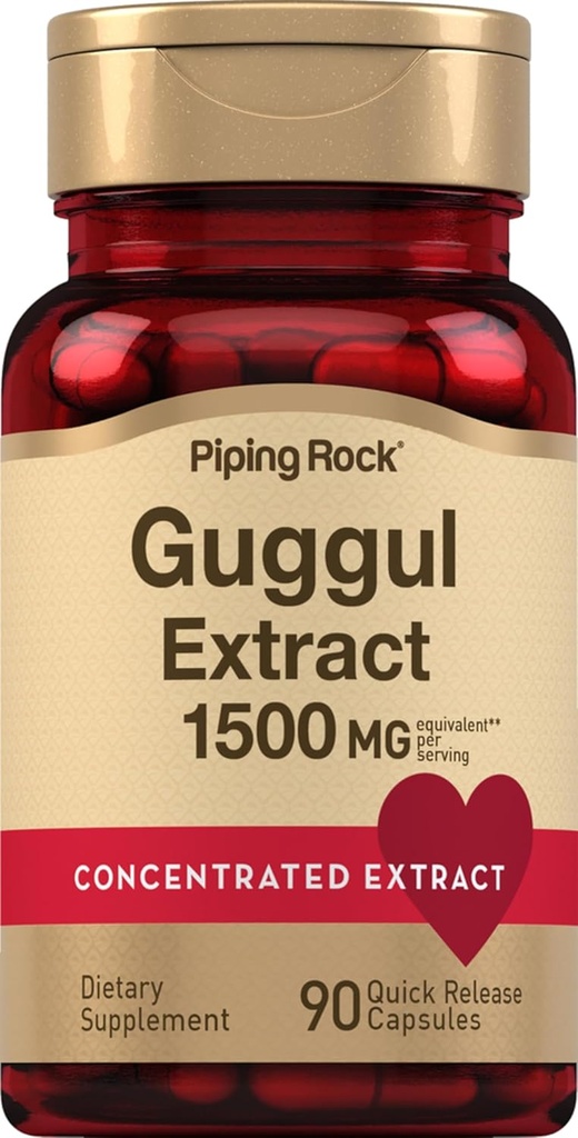 Piping Rock Guggul Supplement | 1500 mg | 90 Capsules | Concentrated Extract | Non-GMO, Gluten Free 2