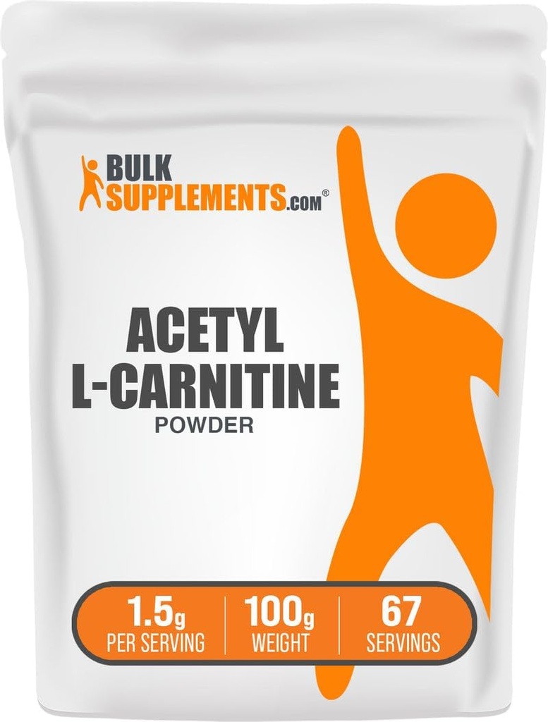 BulkSupplements.com Acetyl L-Carnitine Powder - as ALCAR HCl, Carnitine Supplement - Gluten Free, 1.5g per Serving, 100g (3.5 oz) (Pack of 1) 2