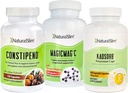 NaturalSlim Constipation Aid Bundle – Constipend, Magicmag C and Kadsorb Bundle - Better Digestive System and Intestinal Health, Rich in Magnesium Citrate and Potassium | Formulated by Frank Suarez 2