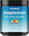 NatureBell Magnesium Glycinate Powder 500mg, 1lb (16oz) | 100% Chelated for High Absorption | Peach Mango Flavor | Supports Muscle, Bone & Heart Health | Sugar-Free, Bitterless, Non-GMO, Vegan 2