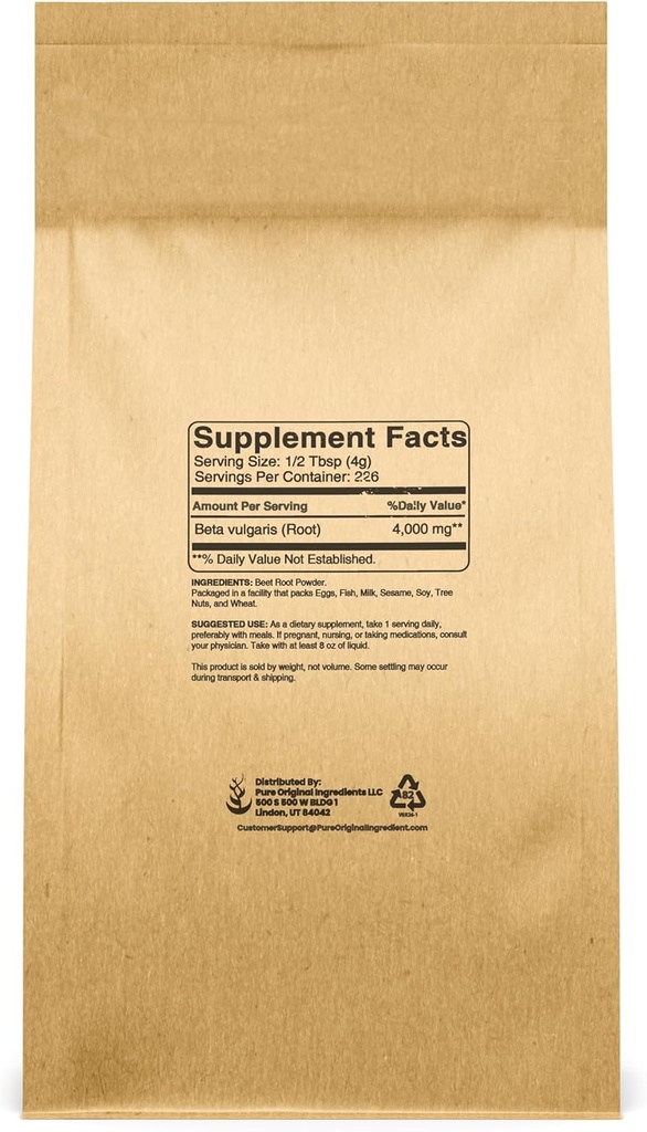 Pure Original Ingredients Beet Root Powder (2lb) Smoothies, Rich Color, Non-GMO, Folate 3