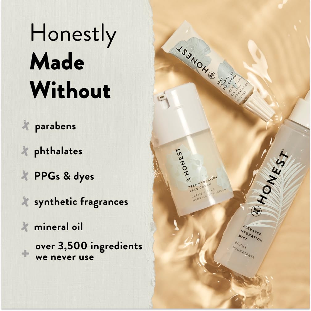 Honest Beauty Deep Hydration Eye Cream for All Skin Types | Plumps + Hydrates | Hyaluronic Acid, Chamomile, Calendula | EWG Verified + Cruelty Free | 0.5 fl oz 6