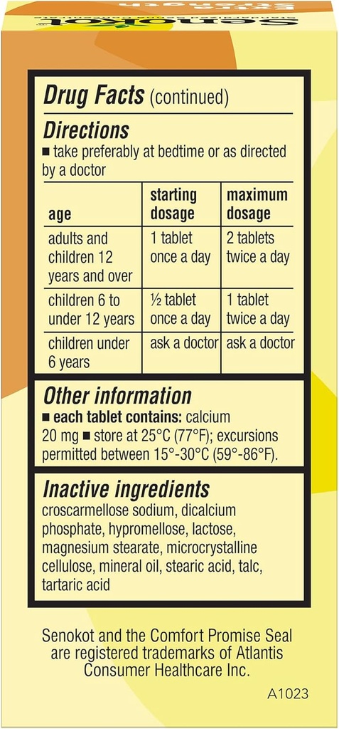 Senokot Extra Strength Natural Vegetable Laxative for Gentle Overnight Relief Occasional Constipation, 36 Count 4